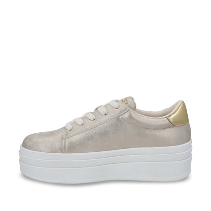 Tenis Plataforma Oro Mujer 53751