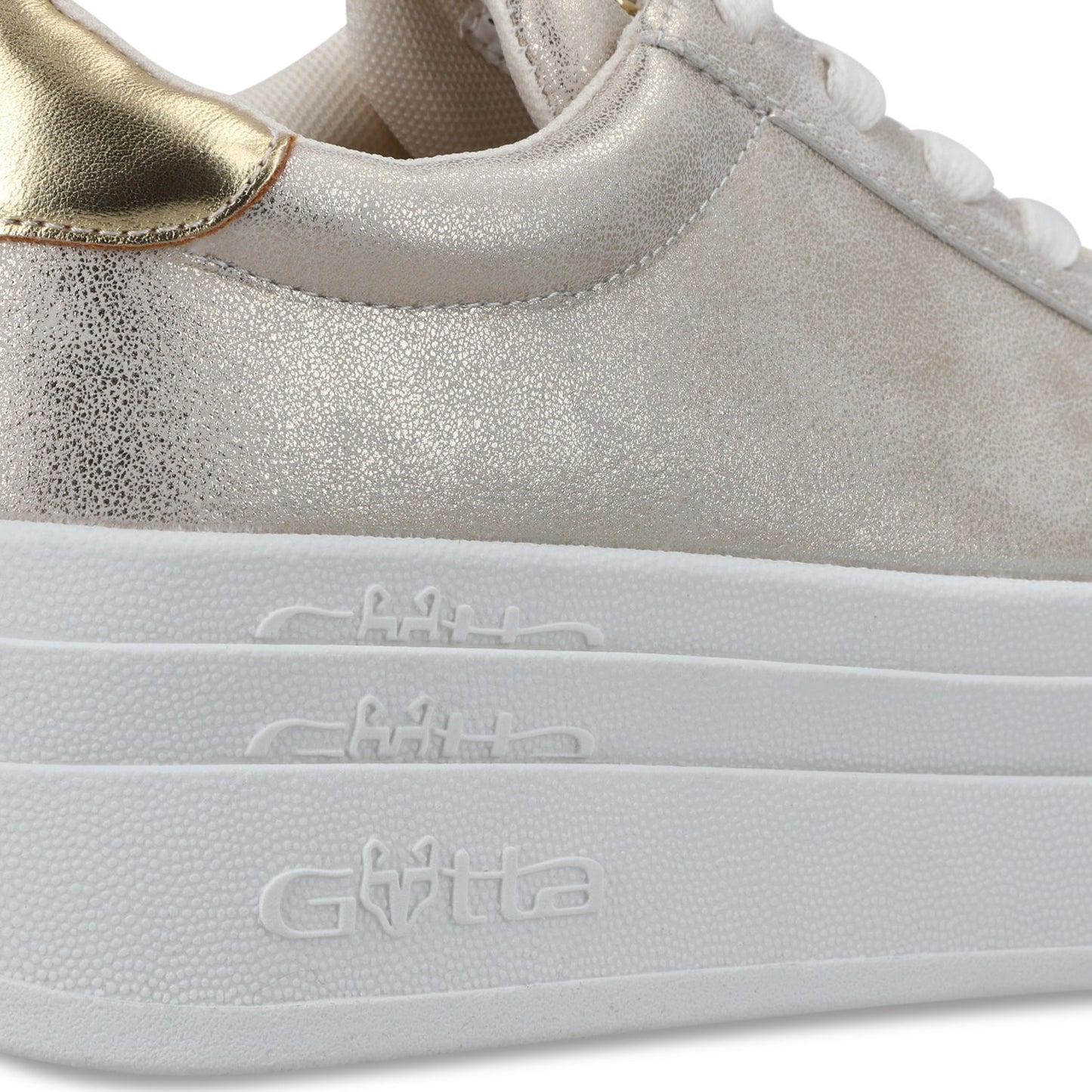 Tenis Plataforma Oro Mujer 53751