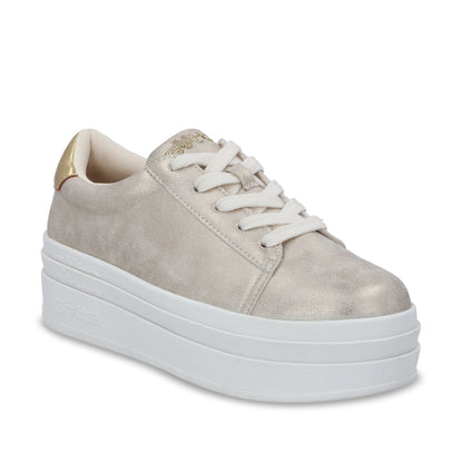 Tenis Plataforma Oro Mujer 53751