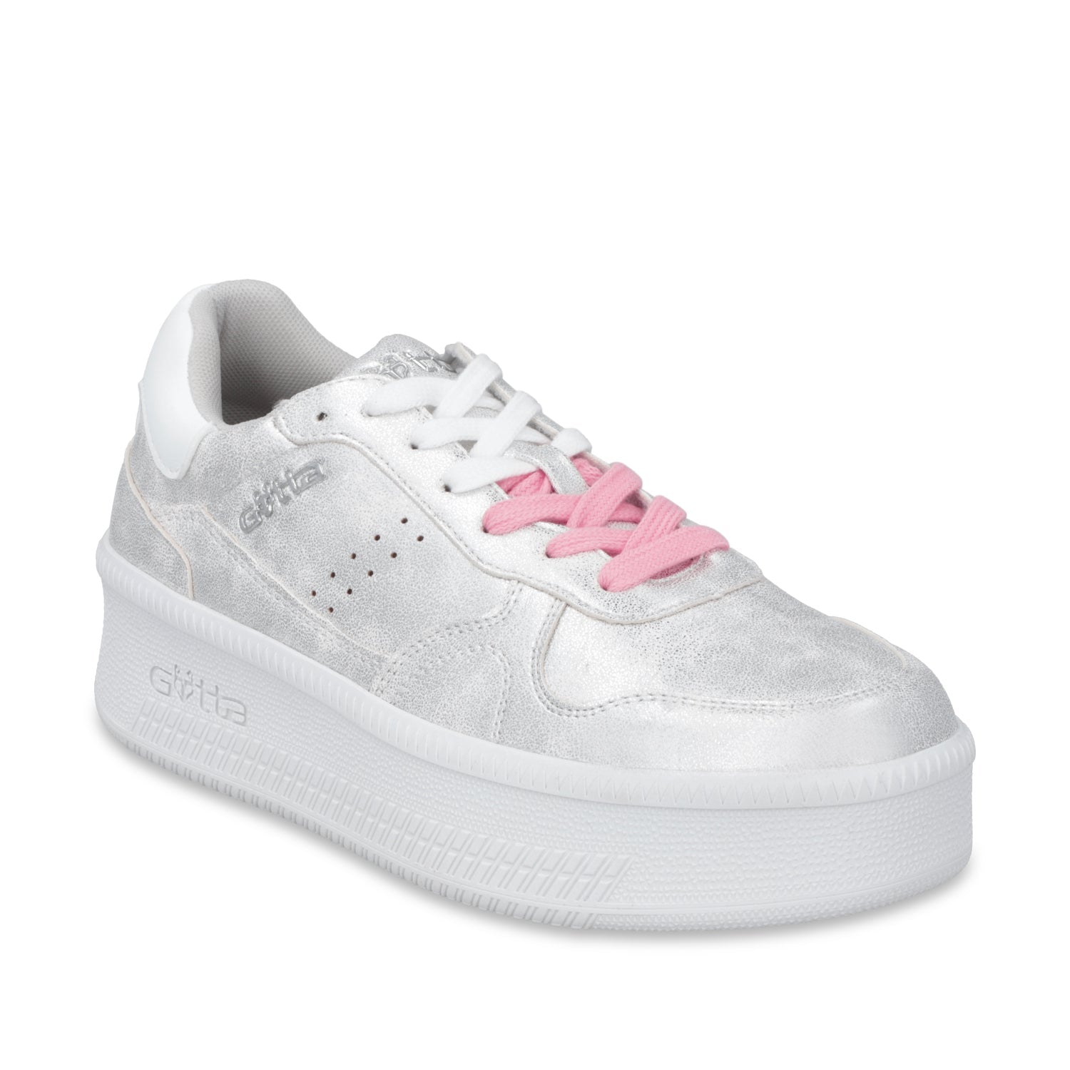 Tenis Plataforma Plateada Mujer 67313 - Gotta Mexico
