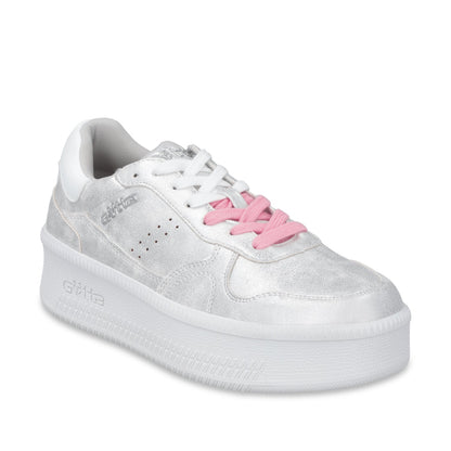 Tenis Plataforma Plateada Mujer 67313 - Gotta Mexico