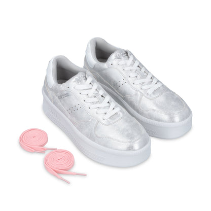 Tenis Plataforma Plateada Mujer 67313 - Gotta Mexico
