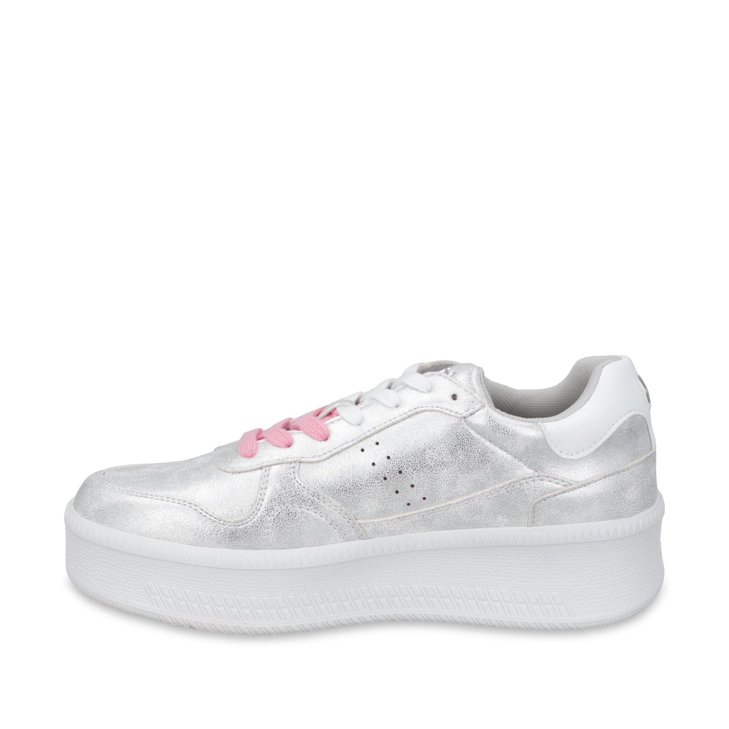 Tenis Plataforma Plateada Mujer 67313 - Gotta Mexico