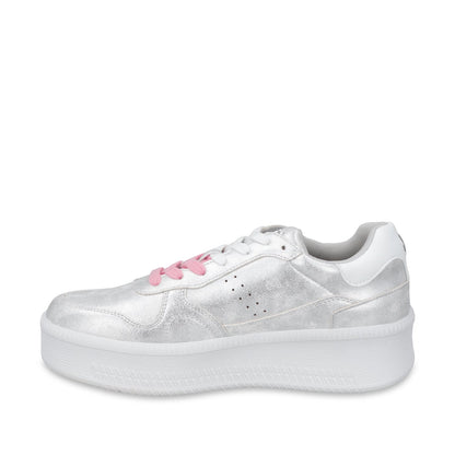 Tenis Plataforma Plateada Mujer 67313 - Gotta Mexico