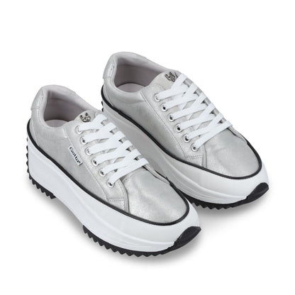 Tenis Plateados Mujer 25970