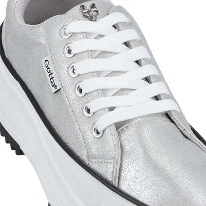 Tenis Plateados Mujer 25970
