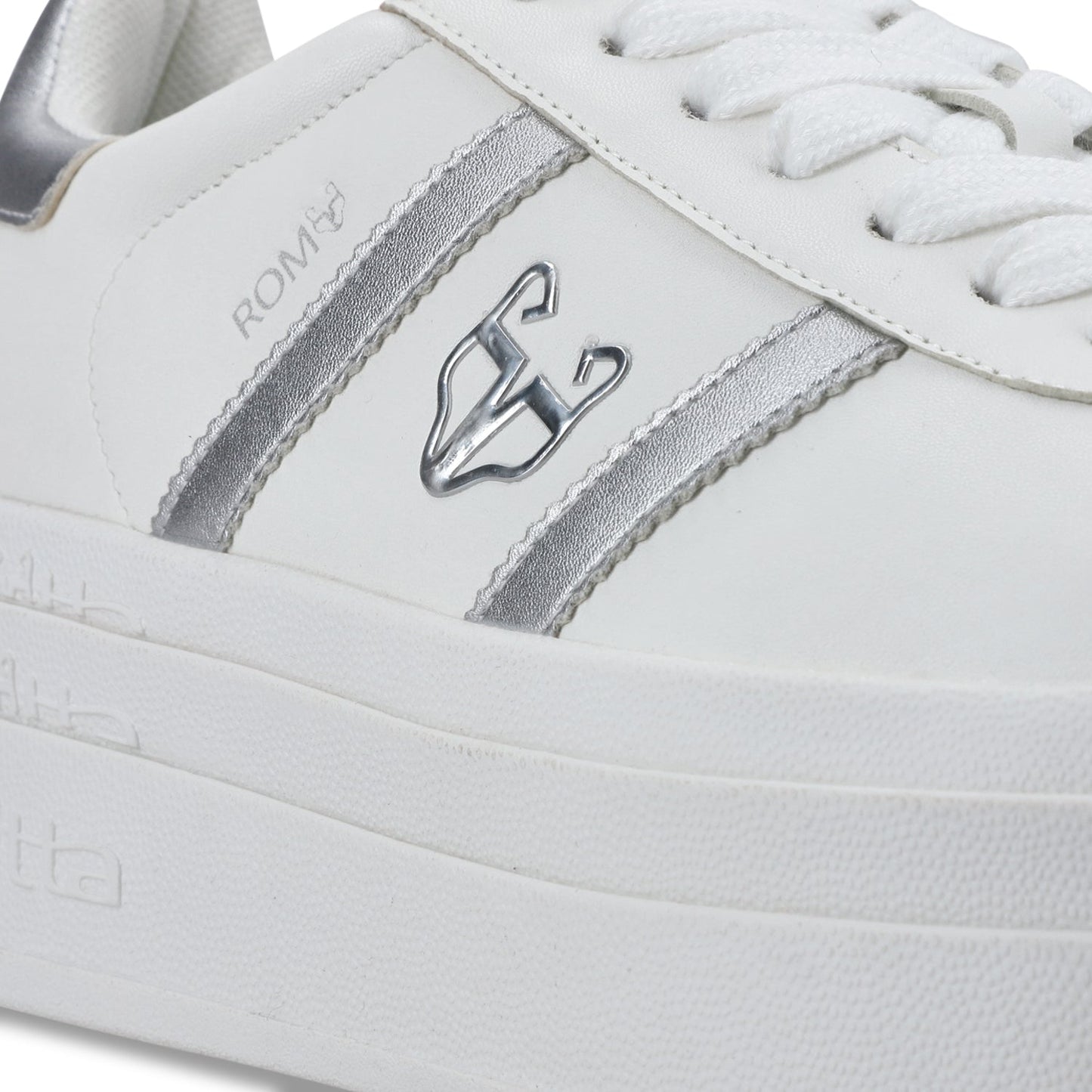 Tenis Roma Plataforma Plateado Mujer 53750