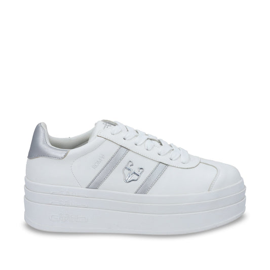 Tenis Roma Plataforma Plateado Mujer 53750