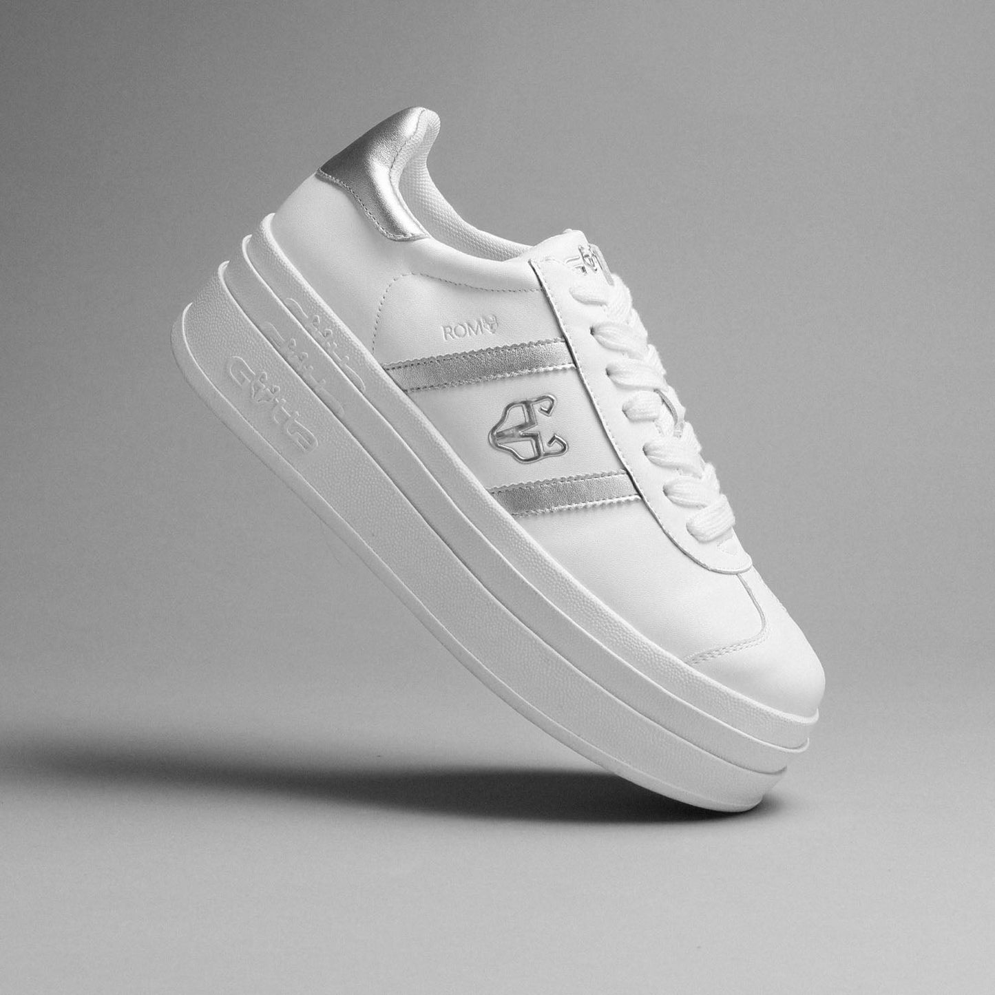 Tenis Roma Plataforma Plateado Mujer 53750