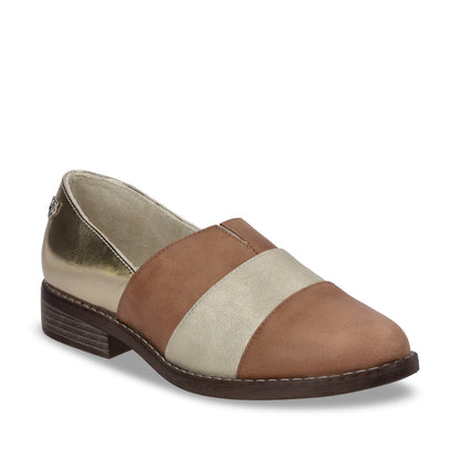 Zapato Plano Camel Mujer 17562