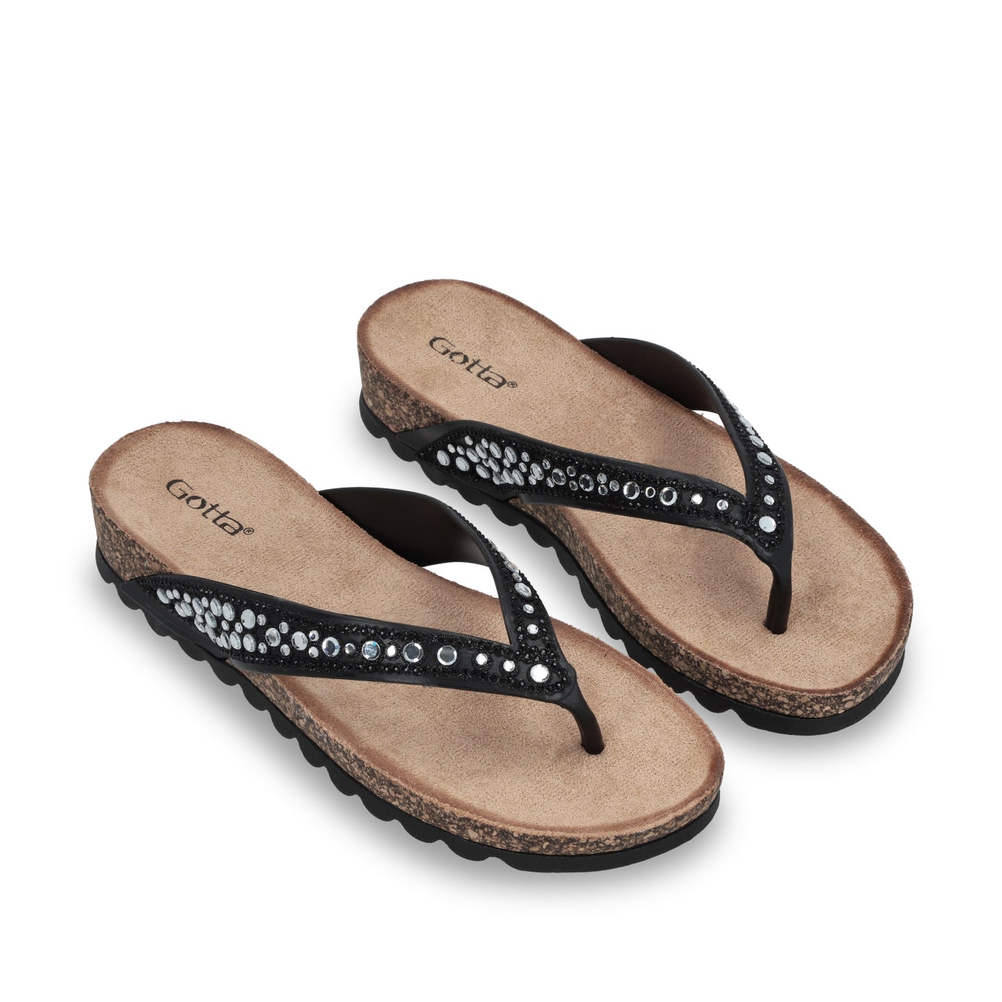 Sandalia Plana Negra Mujer 52020