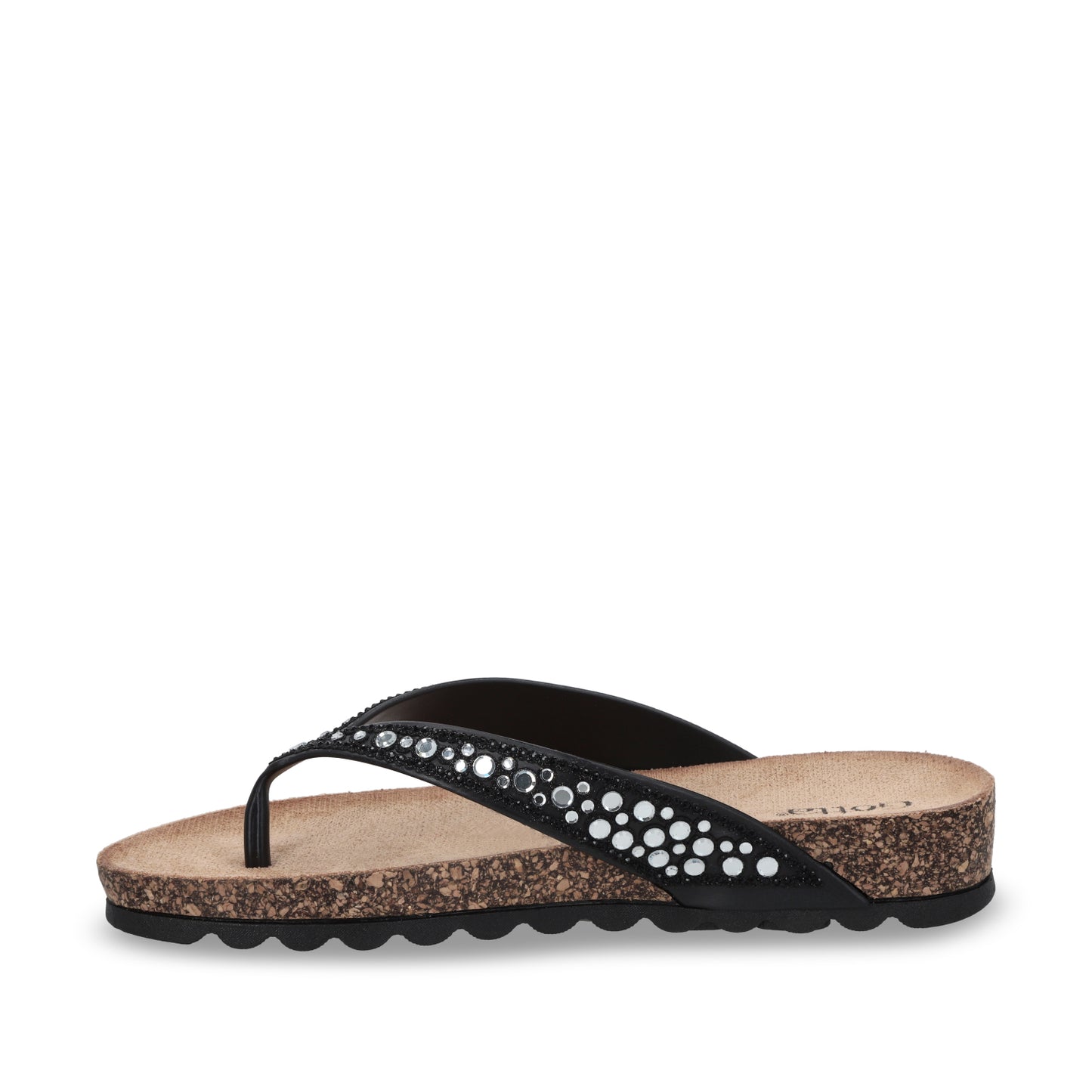 Sandalia Plana Negra Mujer 52020