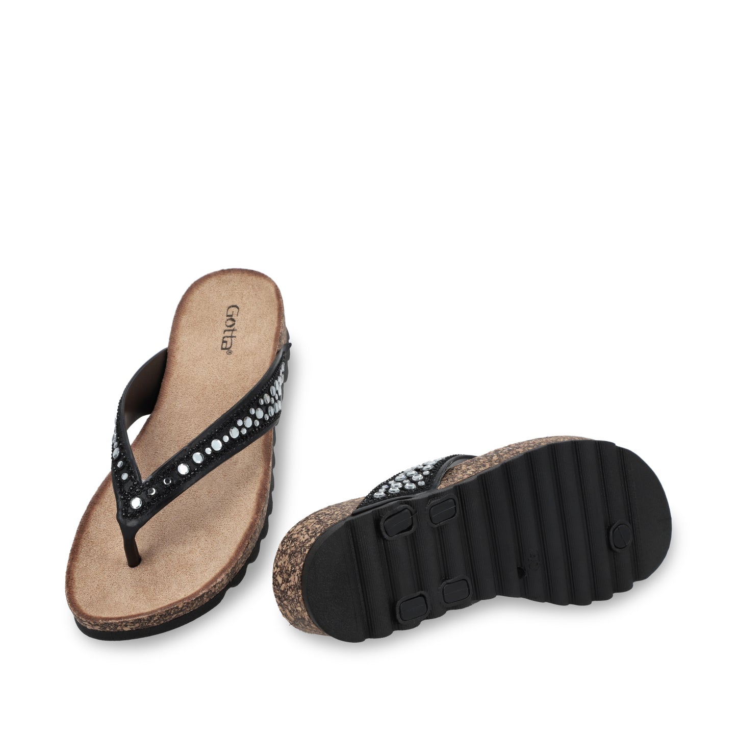 Sandalia Plana Negra Mujer 52020