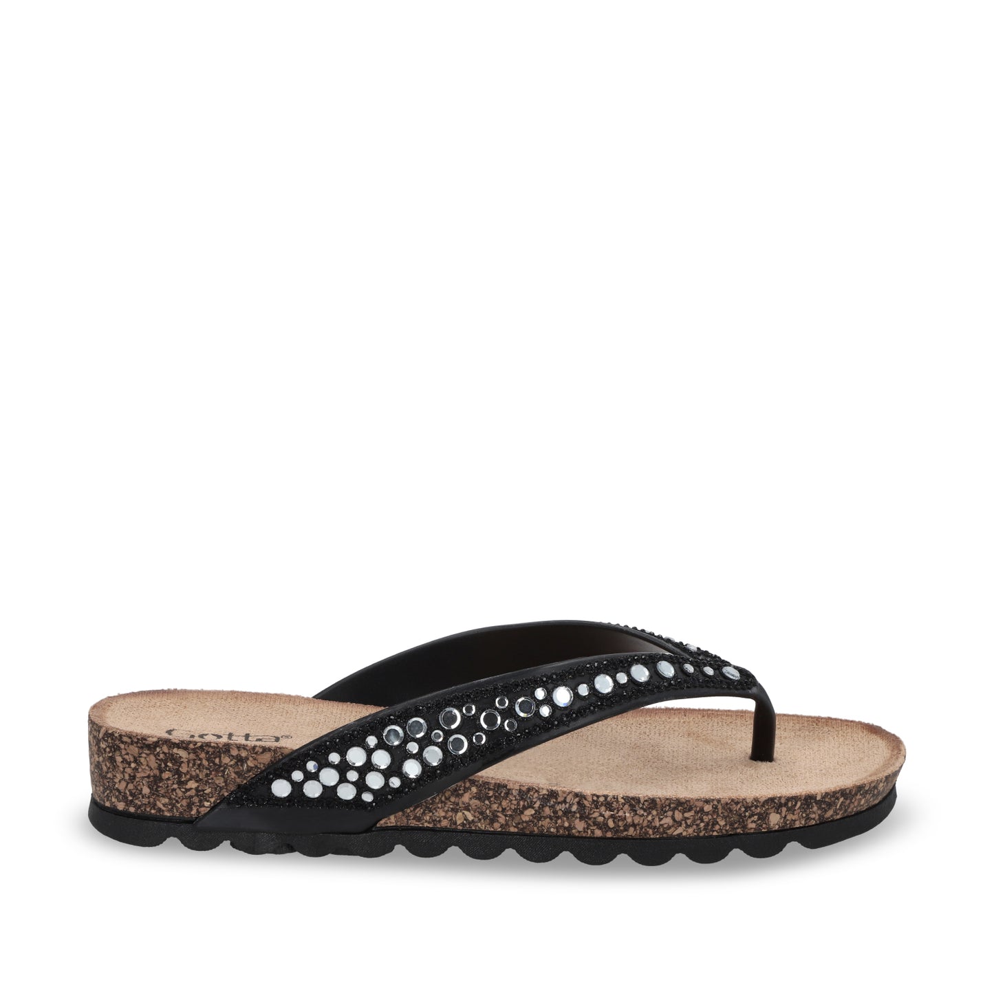 Sandalia Plana Negra Mujer 52020