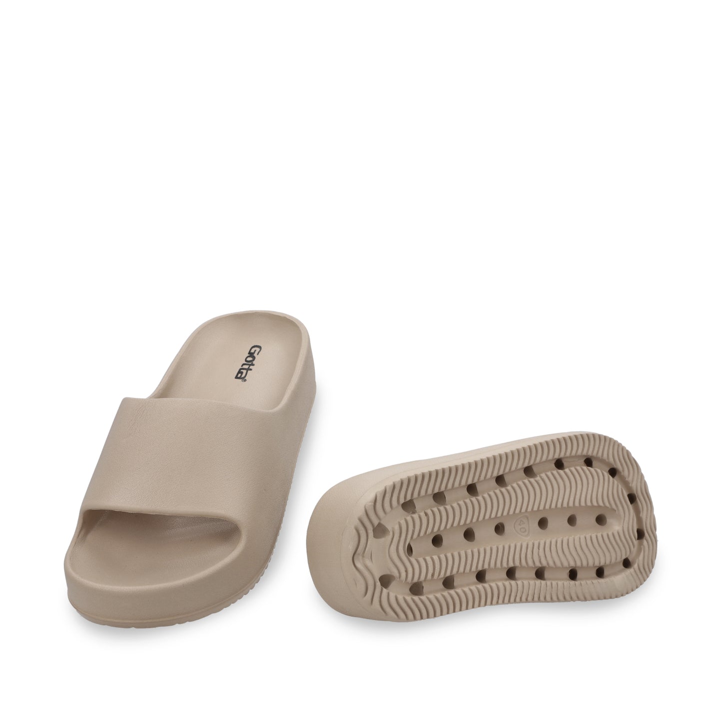 Sandalia Plataforma Beige Mujer 52070