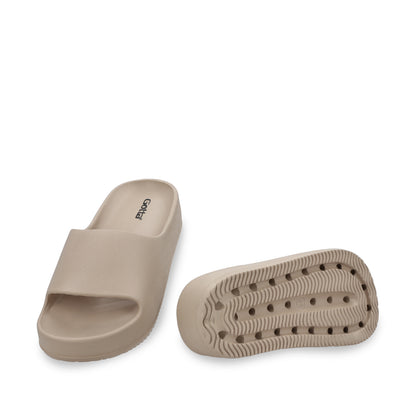 Sandalia Plataforma Beige Mujer 52070
