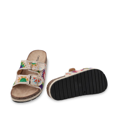Sandalia Plano Multicolor Mujer 52040