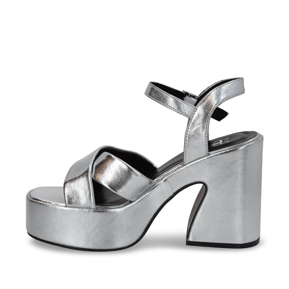 Zapatilla Plataforma Plateada Mujer 45701 - Gotta Mexico