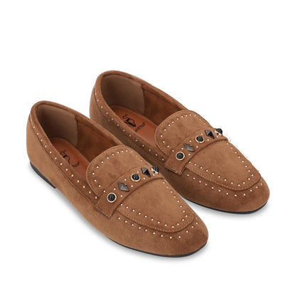 Zapato Plano Camel Mujer 54030