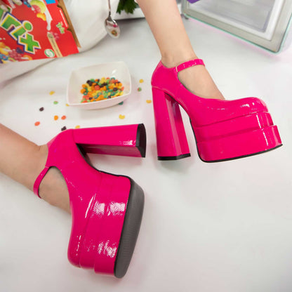 Zapato Plataforma Fucsia Mujer 25913 - Gotta Mexico
