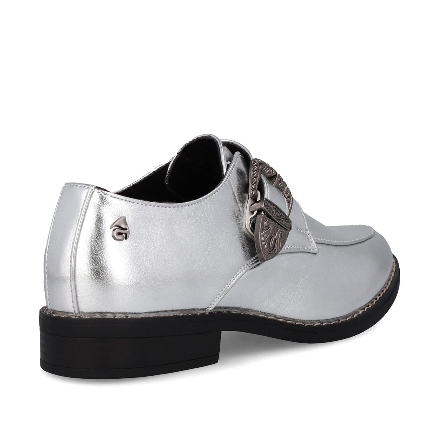 Zapato Plateado Charol Mujer 17565