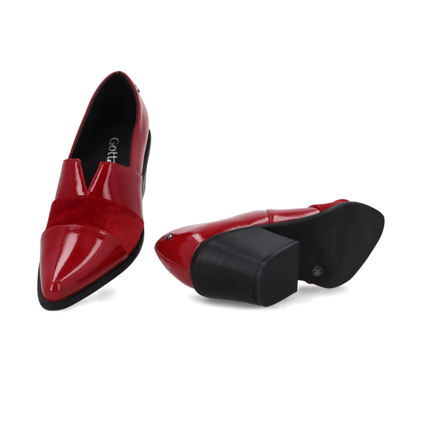 Zapato Taco Rojo Mujer 33765